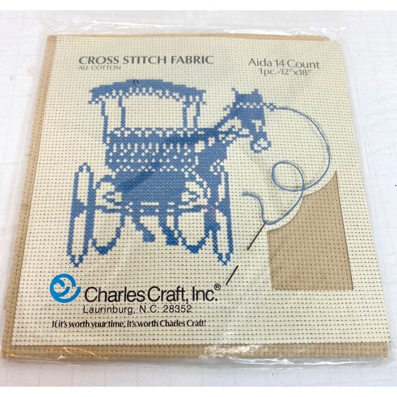 Charles Craft Aida Cross Stitch Fabric 14 18 Fiddlers Count 12 x 18" Lot of 9 - Picture 5 of 8